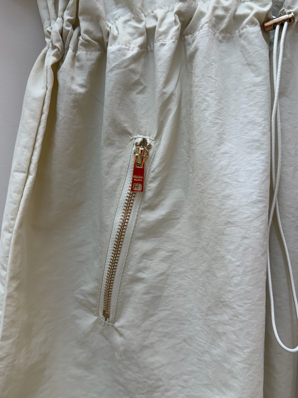 Prada Zip-Front Drawstring Mini Dress - Picture 8 of 8